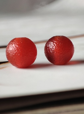 藏传风化老红玛瑙圆珠满色满肉diy佛珠念珠多宝手串配珠文玩配饰