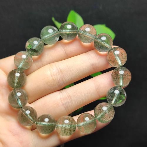 一物一图天然巴西绿幽灵彩幽灵花手链满天星千层聚宝盆手串大颗粒