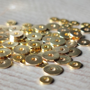 18K包金超薄直切隔片垫片铜片文玩星月水晶手串手链穿珠diy配件