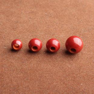 2-3mm大孔高含量保真帝王紫金朱砂散珠子圆珠手链手串孔