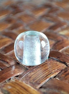 2.5毫米大孔道珠子大孔径散珠天然白水晶老型圆珠文玩配饰diy串珠