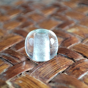 2.5毫米大孔道珠子大孔径散珠天然白水晶老型圆珠文玩配饰diy串珠