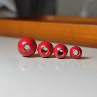 朱砂大孔珠高含量帝王砂散珠子diy手链项链线束背云大孔道配饰