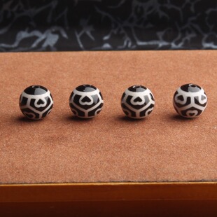 天然玛瑙藏传天珠散珠藏式老料六眼三眼龟甲莲花天珠多宝配件手工