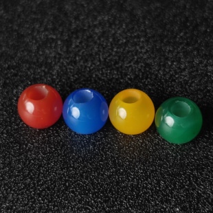 大孔道红玛瑙黄绿蓝玛瑙老型珠配珠diy散珠文玩串珠手链配饰单珠