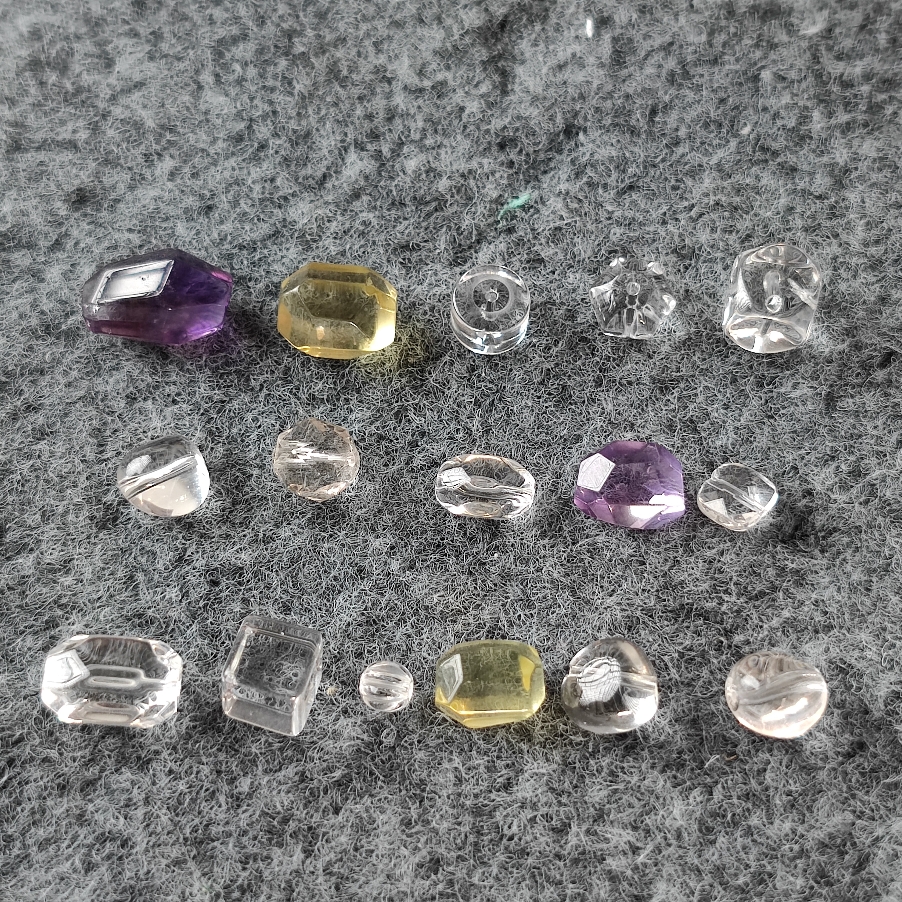 天然白水晶茶水晶紫水晶随行散珠桶珠瓜珠手链项链diy饰品配件珠