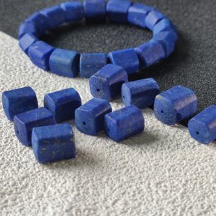 天然阿富汗青金石老矿料桶珠随行散珠diy手工串珠手链项链配件