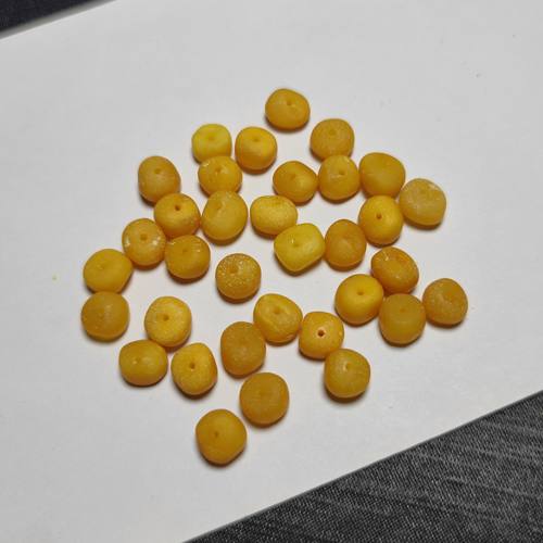 天然原矿蜜蜡厚隔片DIY手链配饰