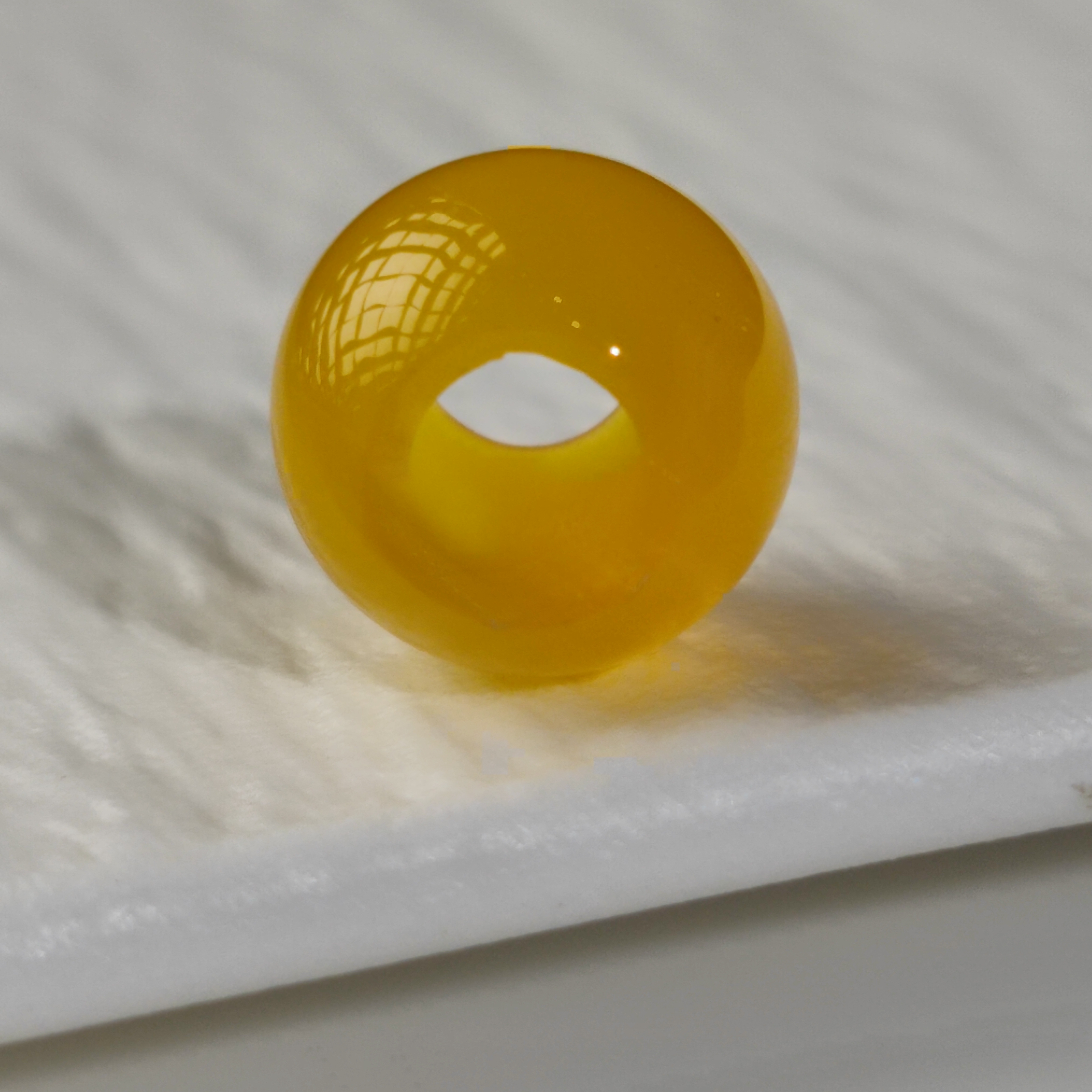 【大孔径】天然7A级黄玛瑙散珠配饰DIY手工编手链尾珠转运珠手串