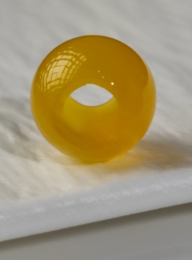 【大孔径】天然7A级黄玛瑙散珠配饰DIY手工编手链尾珠转运珠手串