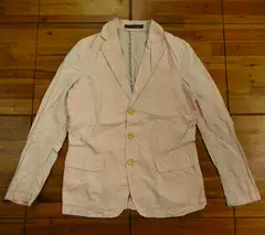 1A2517 Men's Cotton Heavy Washed Retro Suit Jacket Onassis m Size Bust 102cm