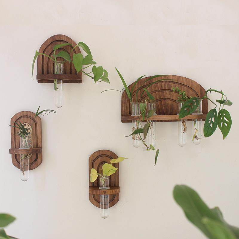 复古木质壁饰置物架实木水培花架藤编壁挂原木风墙面装饰背景墙,家居饰品,壁饰,淘宝优惠券,粉丝福利购,淘宝优惠卷