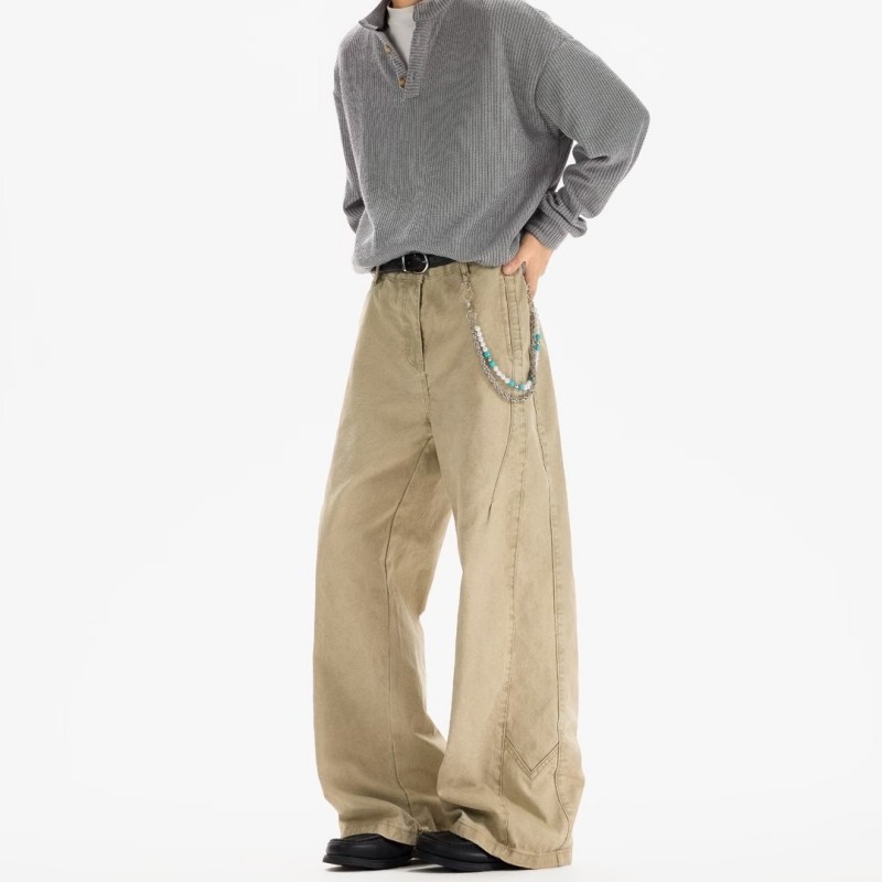 美式复古百搭休闲裤弯刀修身直筒宽松工装裤男女春季新款潮流ins,男装,卫裤,淘宝优惠券,粉丝福利购,淘宝优惠卷