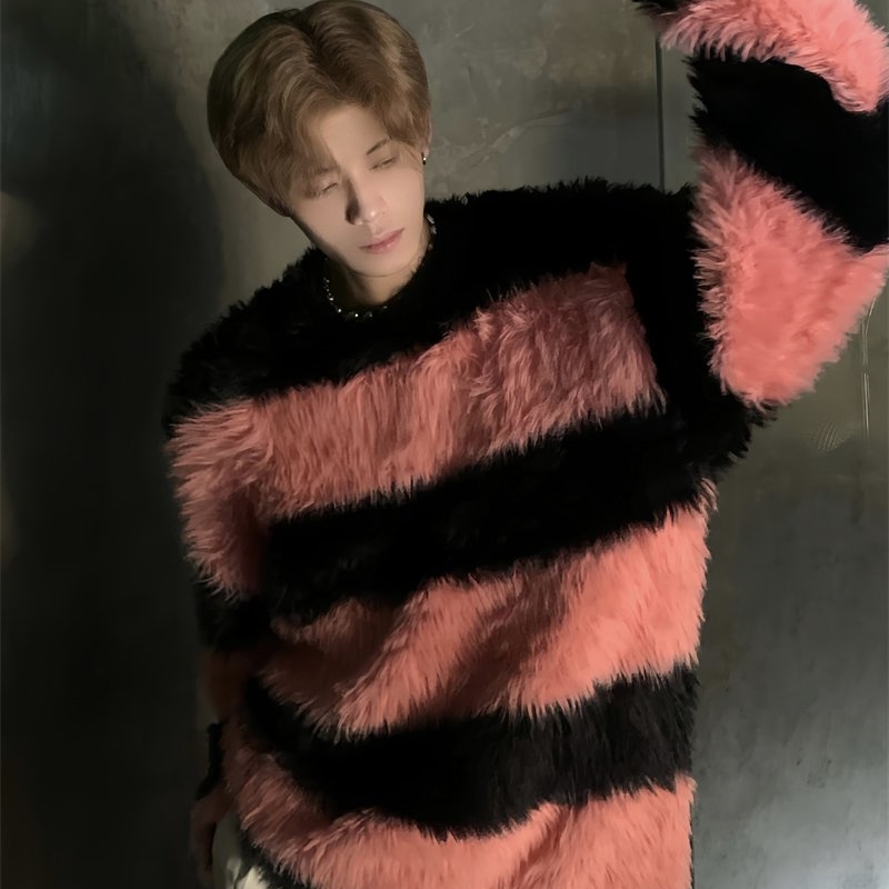 水貂毛软糯针织毛衣圆领百搭