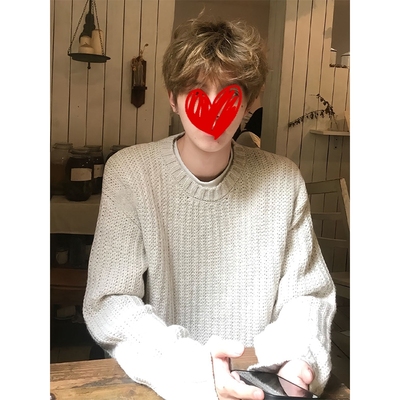 华夫格长袖t恤男款秋季