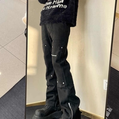 美式高街vibe风裤子裤边拉链