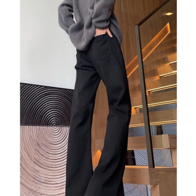 美式高街vibe裤子加长版黑色