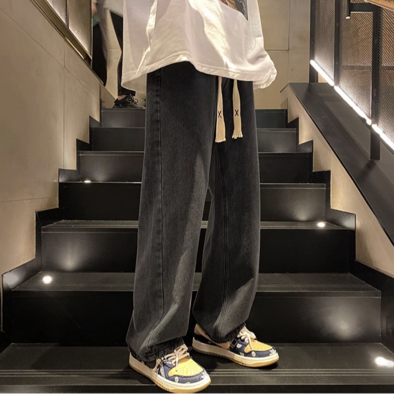 水洗牛仔裤男款春秋季直筒