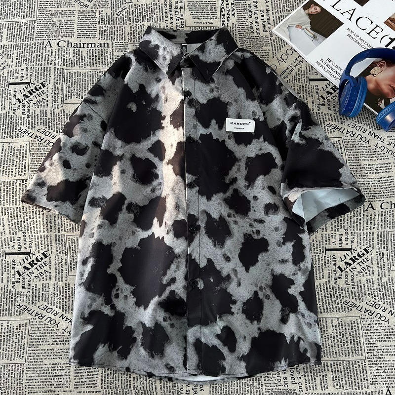 夏季宽松高级感垂感短袖衬衫