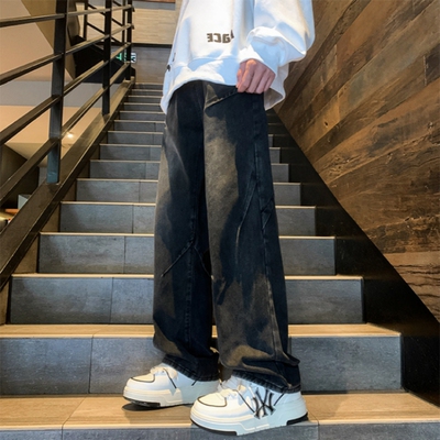 美式复古风牛仔裤男春秋季