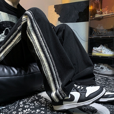 灯芯绒裤子男冬季加厚青少年