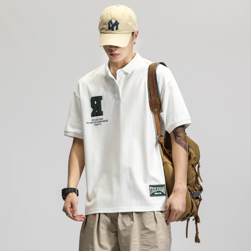 日系polo衫短袖T恤男夏季