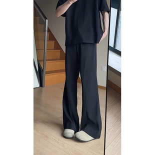 美式517微喇西裤男款春秋cleanfit黑色西装裤垂感高级感薄款裤子