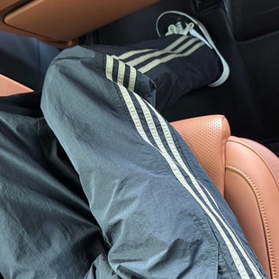 报恩神裤美式复古侧边条纹工装裤透气网眼休闲冰丝裤子直筒速干裤