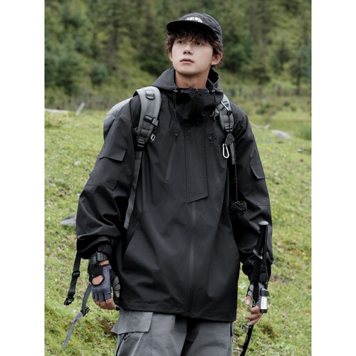 防风防水冲锋衣外套男春秋