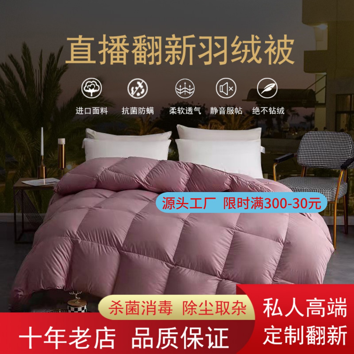 直播定做加工95白鹅绒春秋冬被芯