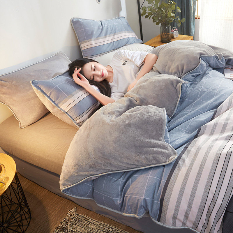 被子冬被加厚保暖珊瑚绒全棉被芯加被套一体单双人宿舍男女可拆洗,床上用品,化纤被,淘宝优惠券,粉丝福利购,淘宝优惠卷