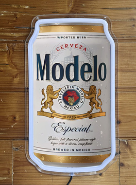 可定制MODELO啤酒霓虹灯LED霓虹灯家居装饰灯酒吧灯装饰30cm