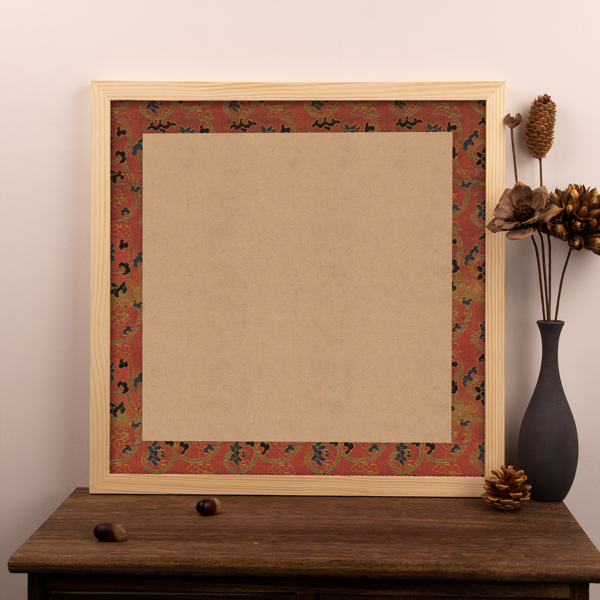 自己写书法空白斗方国展宣纸相框