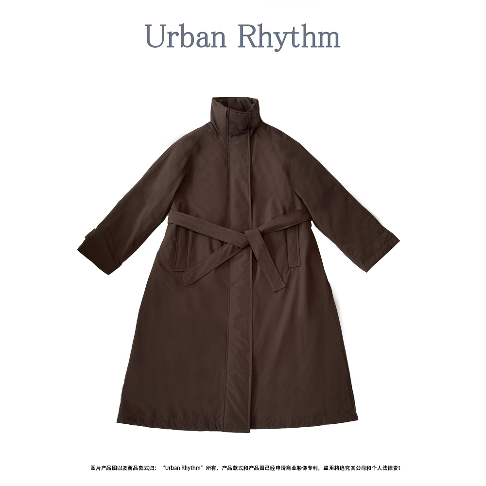 25年新款立领系腰带防风鹅绒服