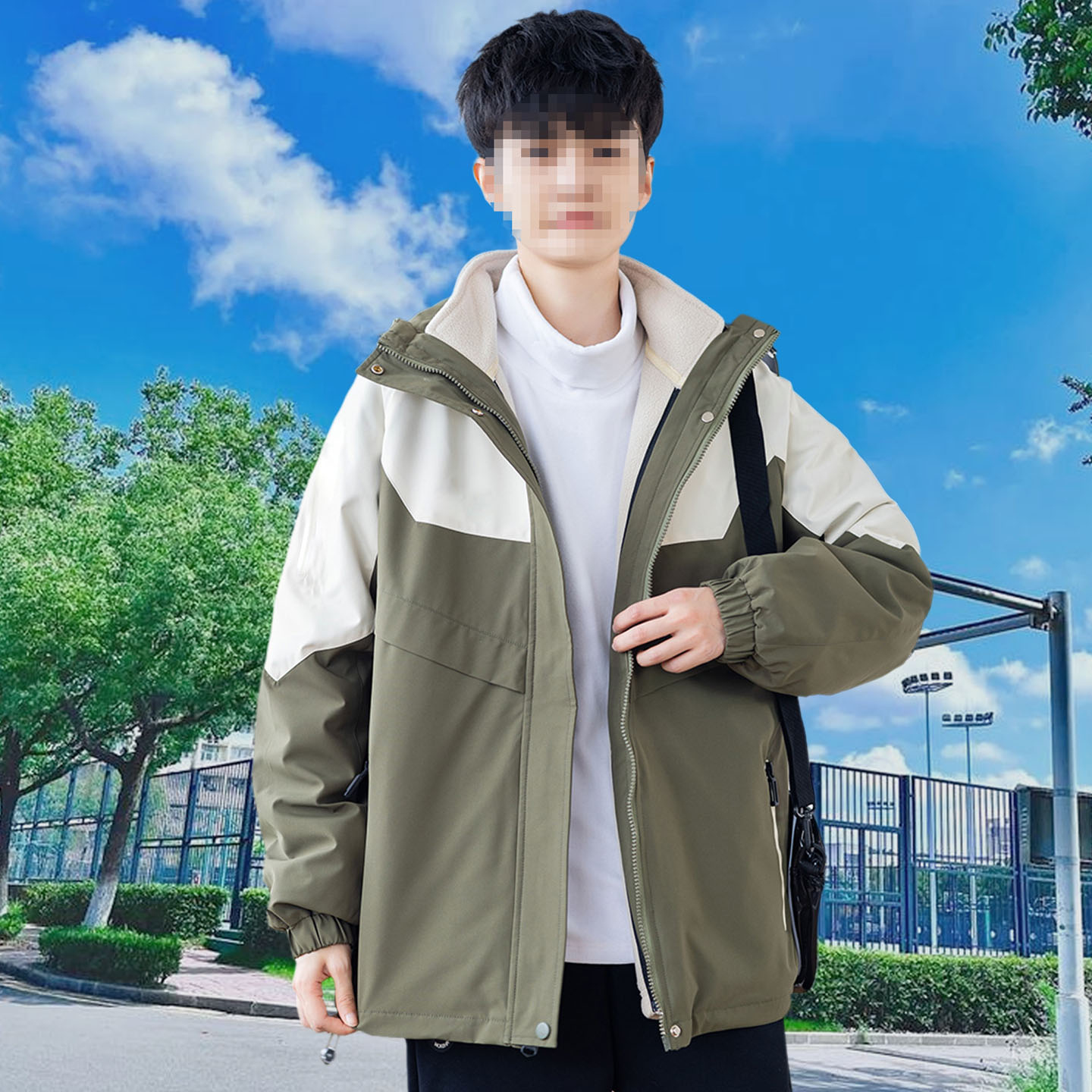 男装外套冲锋衣棉服校服纸样