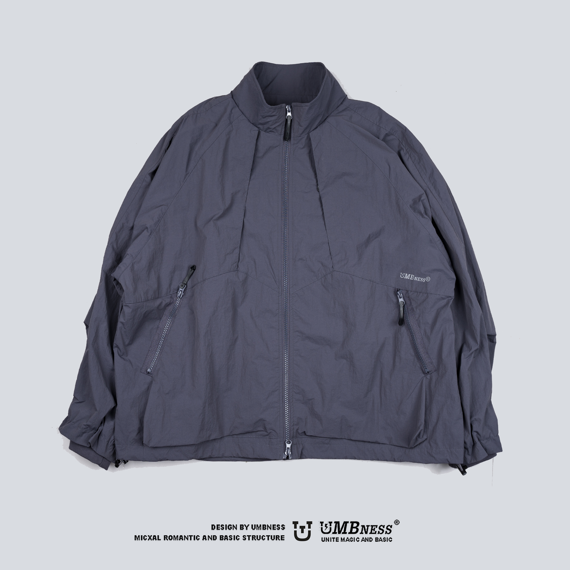 UMBNESS立领秋季宽松短款夹克