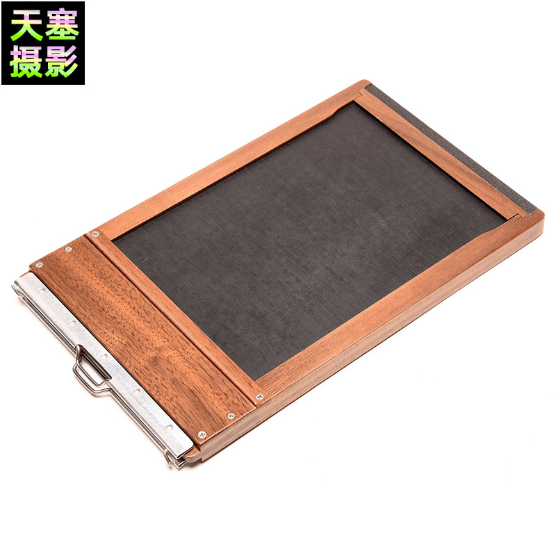 【申豪产】5x7标准木片夹 大型宽幅相机底片夹 黑胡桃木片盒精制