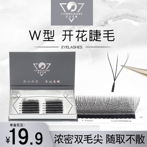 w型浓密嫁接睫毛七彩蔻美丹妮