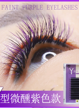微醺紫色Y型睫毛 渐变紫yy睫毛 爱情网睫毛 编织网状睫毛 不散根