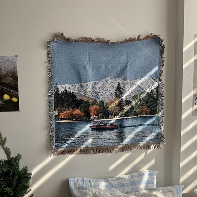 治愈系纯净新西兰皇后镇queenstown自然风光雪山湖泊静谧挂毯