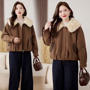 宽松派克夹棉外套爆款 今年流行加绒保暖超好看棉服女2025冬季 新款