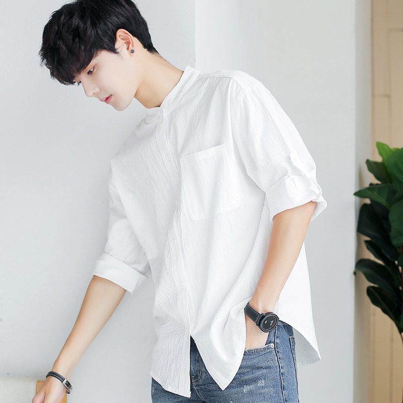 ¶ÌÐä³ÄÉÀÄÐÆß·ÖÐäÁ¢Á캫°æ³±°Ù´îÈÕϵ¿íËÉÖÐÐäÎå·ÖÐä³ÄÒ´¿É«ÉÏÒÂ