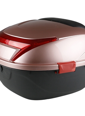 爱妮电动车配件通用大号电瓶车后尾箱后备箱工具箱防水储物箱白色