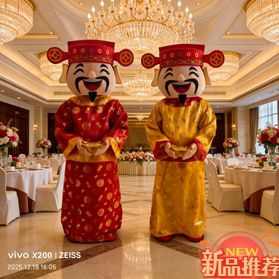 马年财神爷人偶服吉祥物年会庆典