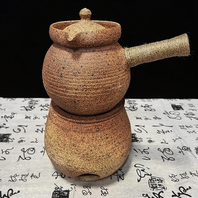 云南粗陶烤茶罐煮茶炉全手工柴烧