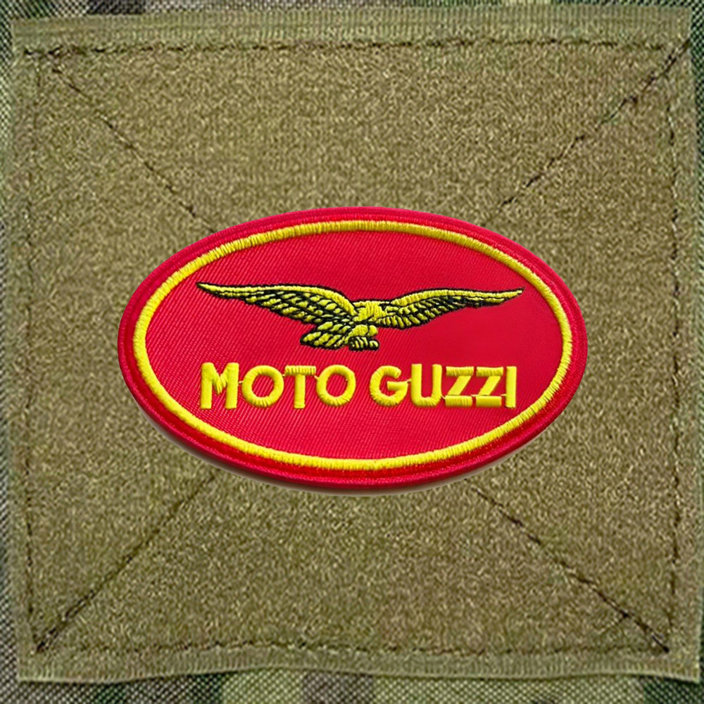 MOTO GUZZI摩托车队徽刺绣布贴补丁贴绣花LOGO意大利纪念刺绣徽章
