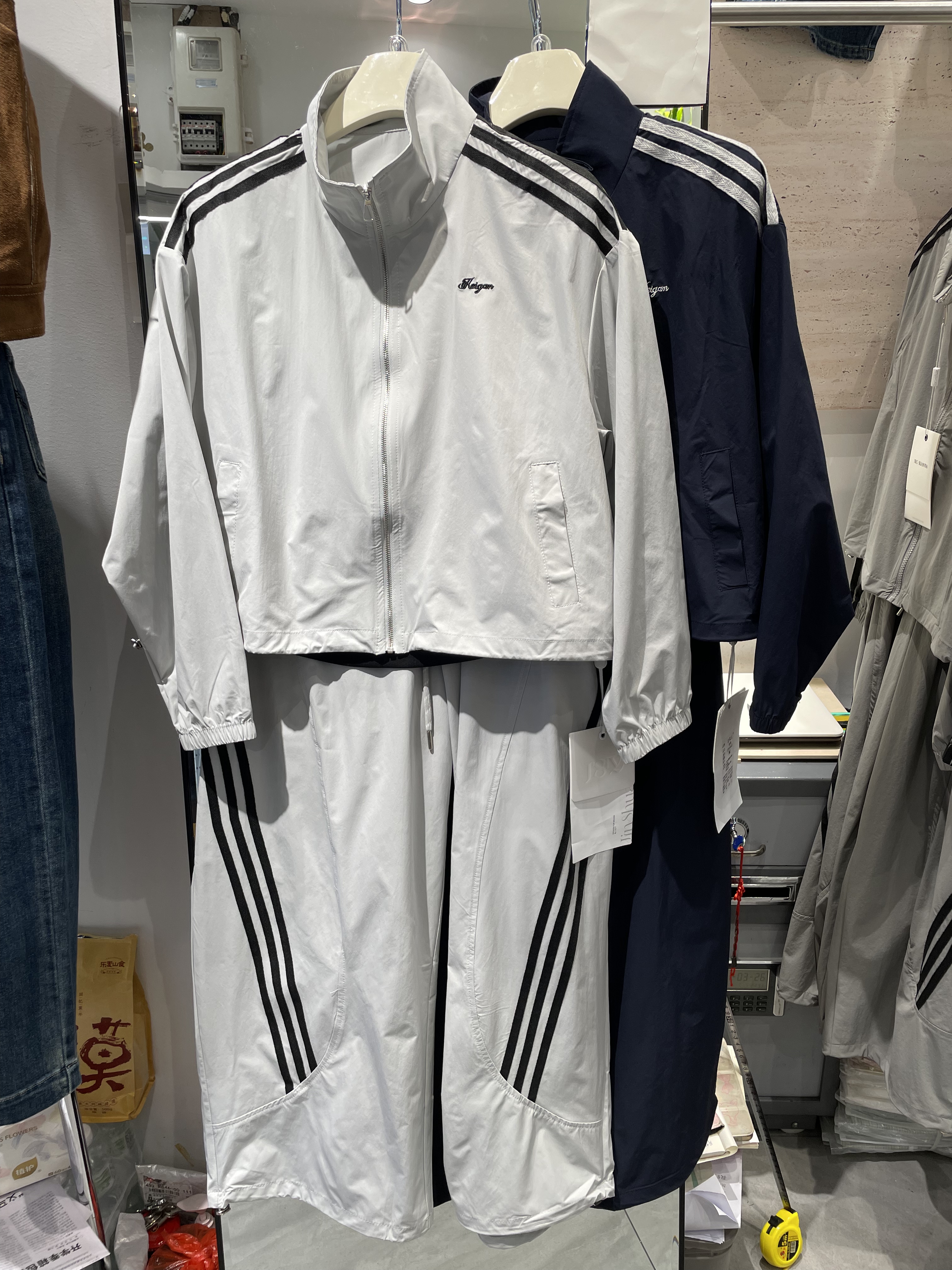 金双元26860秋新品立领外套+背心+阔腿裤三件套减龄百搭休闲套装
