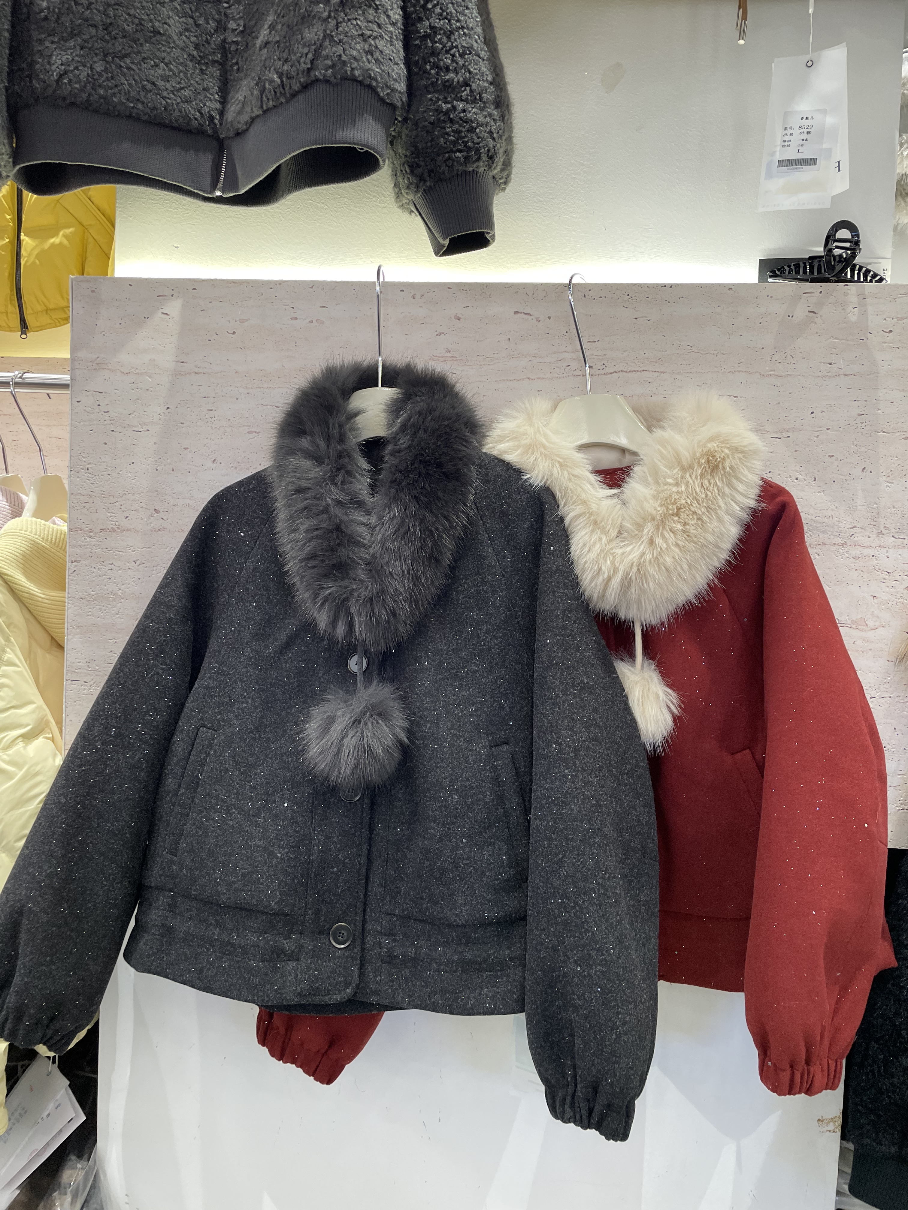 鑫风尚8170冬韩版宽松休闲百搭毛领女短款加厚保暖棉衣小个子外套