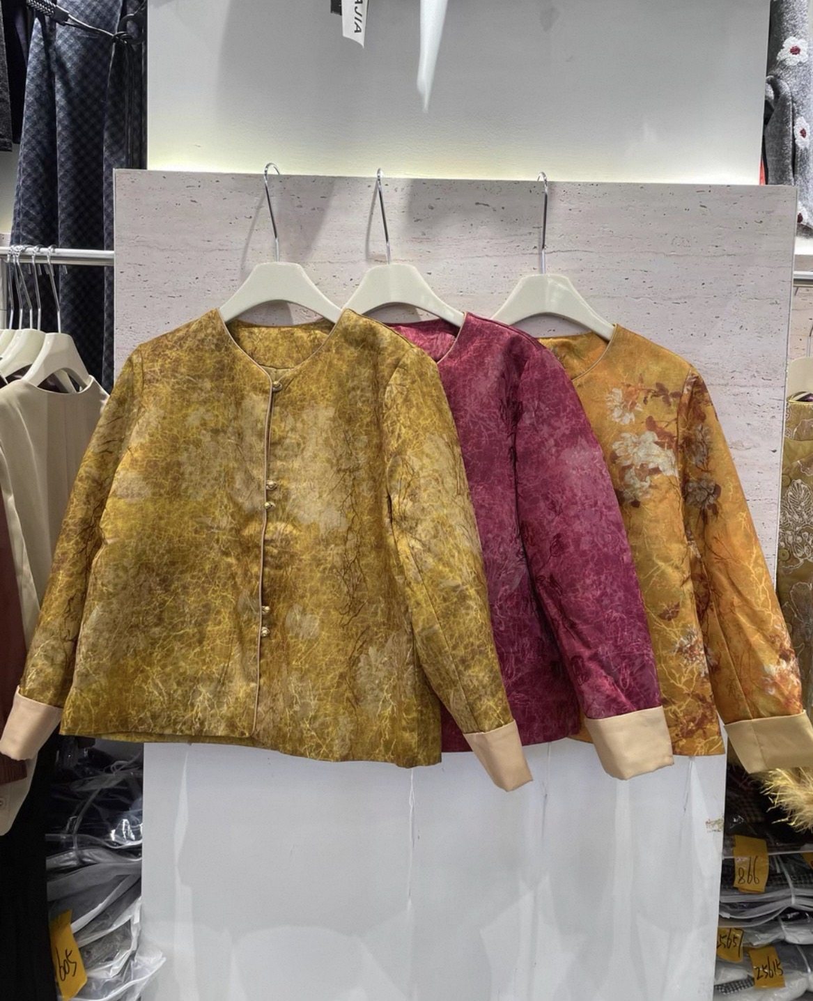 25371-1新中式国风外套女秋冬加厚羊毛绒气质名媛洋气短款女上衣