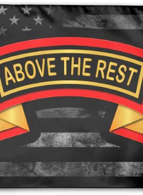 1st 327 Scroll Above The Best 101st Airborne Division Flag